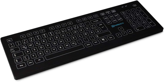 Purekeys Medical Keyboard, Standardbreit, kabellos, schwarz