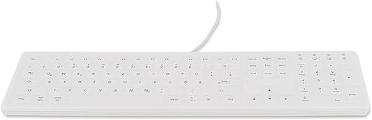 Die KEION Medical Tastatur DE USB ist eine hochmoderne kabelgebundene Tastatur, die speziell für den Einsatz im medizinischen Bereich entwickelt wurde. Mit ihrem robusten Design und der hohen Hygienestandards bietet sie eine ideale Lösung für Fachkräfte im Gesundheitswesen.
Layout: Deutsches Tastaturlayout (DE)
Hygienisch und leicht zu reinigen: Die IP68-Zertifizierung bedeutet, dass die Tastatur vollständig gegen das Eindringen von Staub und Wasser geschützt ist. Sie kann somit leicht desinfiziert werden.