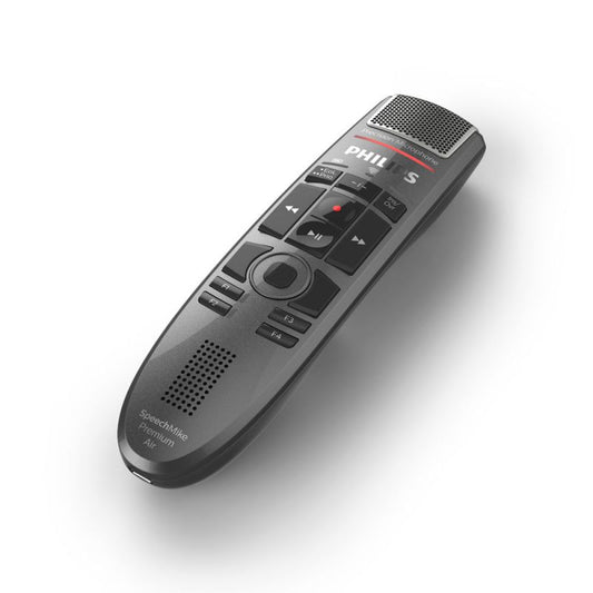 Das Philips SpeechMike Premium Air SMP4000 ist ein hochmodernes Diktiergerät, das speziell für professionelle Anwender entwickelt wurde, die Wert auf erstklassige Audioqualität und Benutzerfreundlichkeit legen. Mit seinen innovativen Funktionen und einem ergonomischen Design ist dieses Gerät ideal für Ärzte, Rechtsanwälte, Journalisten und alle, die präzise Sprachaufzeichnungen benötigen.
Studio-Qualität Mikrofon für erstklassige Spracherkennungsergebnisse.
Entkoppeltes Mikrofon  in Studioqualität.