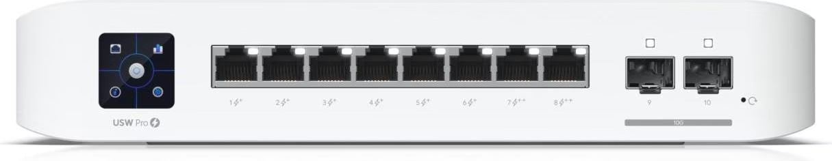 Der UBIQUITI UniFi Switch USW-PRO-8-POE ist ein leistungsstarker Managed Switch mit 8 PoE-fähigen Gigabit Ethernet-Ports, ideal für kleine bis mittelgroße Netzwerke.