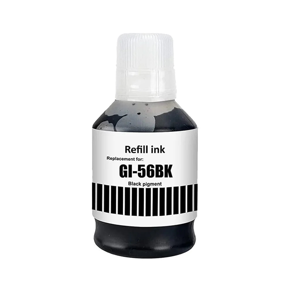 Die kompatible Druckertinte GI-56 schwarz, ersetzt die entsprechende Original Druckertinte Ihres Canon Druckers.